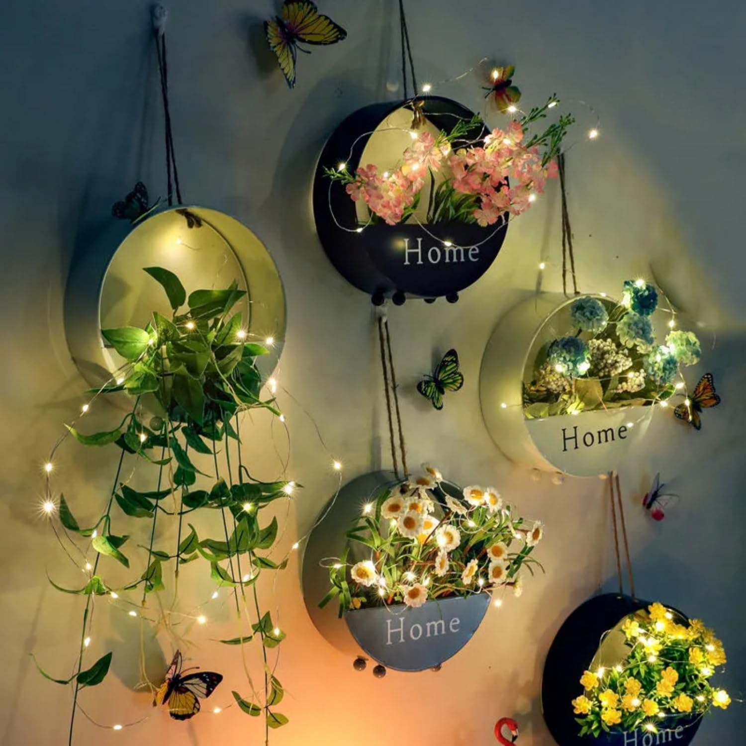 Plant Parent - 1pc Rounded Iron Craft Flowerpot Wall