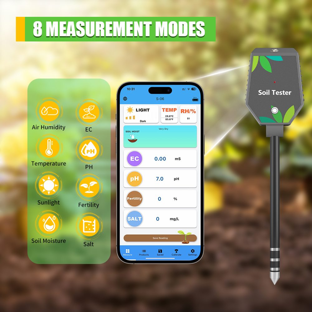 Yieryi 8-in-1 Smart Soil Teste - Plant Parent App 评论和价格